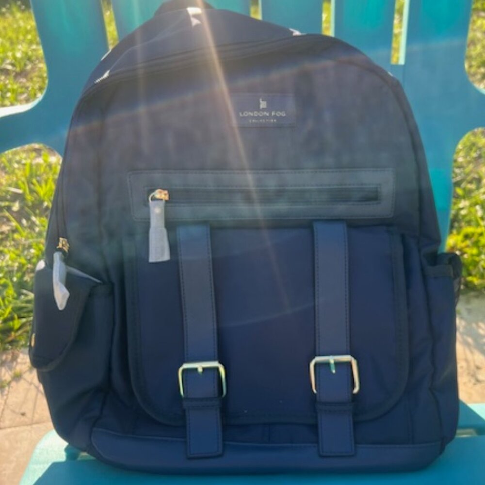 BNWT London Fog Nylon Navy Backpack